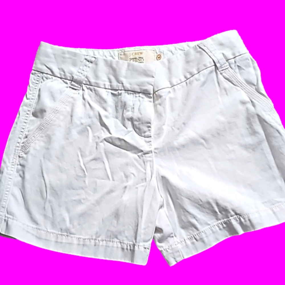 J.Crew classic Twill Chino Shorts City fit White sz 4